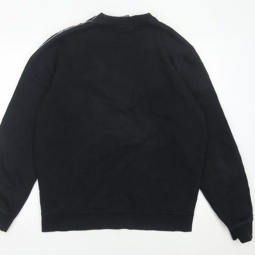 Champion Mens Black L Pullover Sweatshirt Logo Crewneck Regular Fit