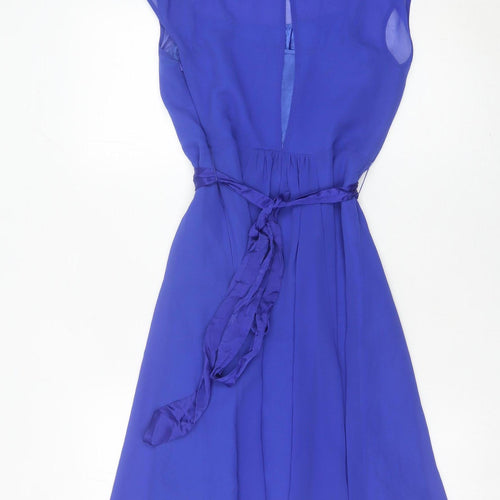 Coast Women’s Blue Beaded A-Line Formal Cocktail Dress UK 6