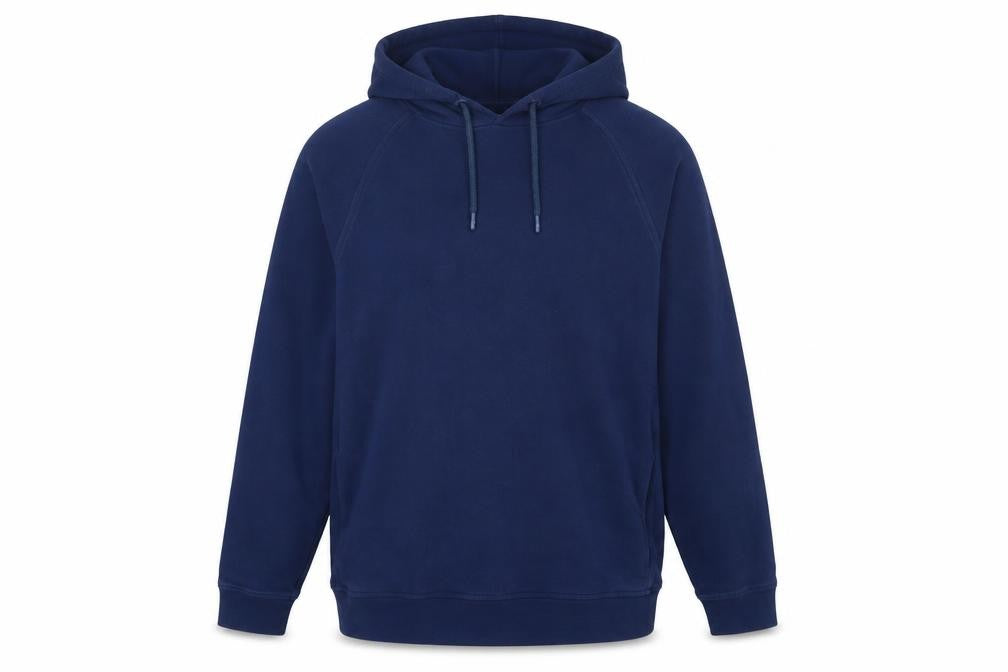 Front view of FLX Men’s Blue Pullover Hoodie XL Cotton Long Sleeve Casual