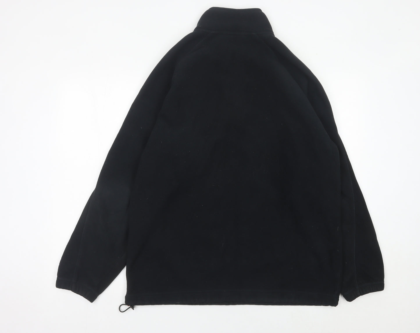 Maine New England Mens Black Fleece 1/4 Zip Pullover Sweatshirt L