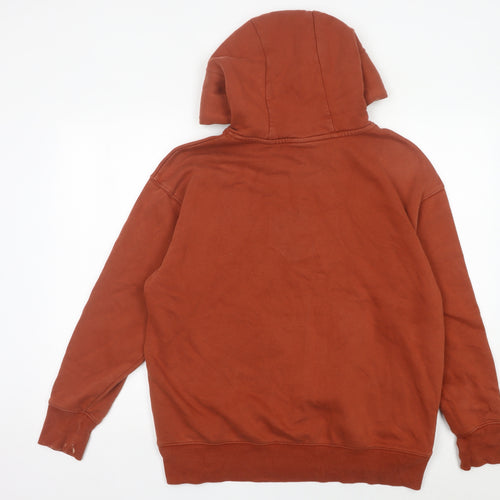Nike Mens Brown Pullover Hoodie Small Logo Regular Fit