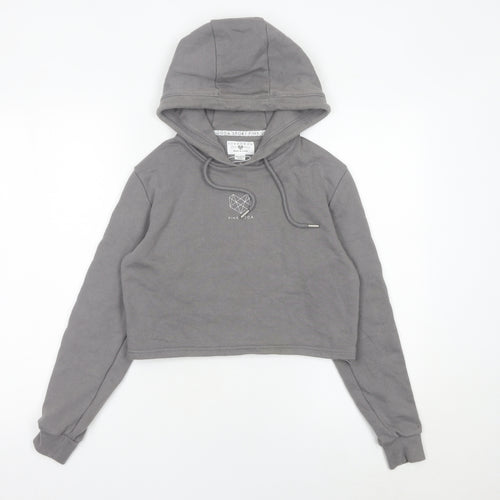 Pink Soda Women’s Grey Hoodie UK 8 Hooded Pullover Sweatshirt