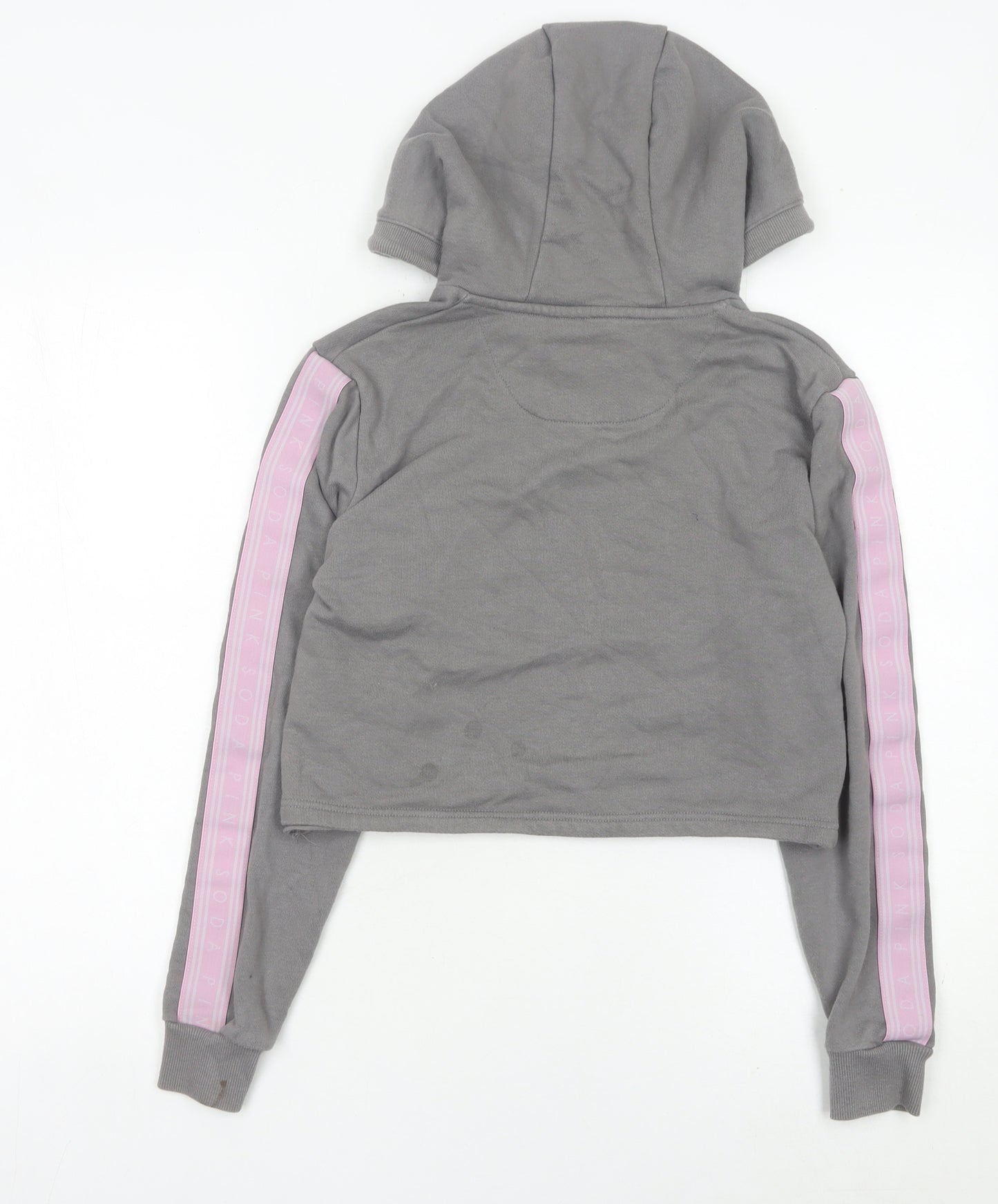 Pink Soda Women’s Grey Hoodie UK 8 Hooded Pullover Sweatshirt