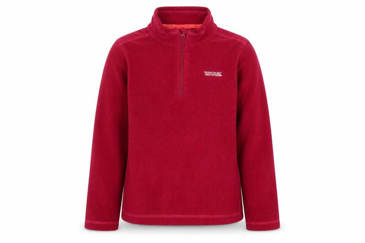 Regatta Girls Red Fleece Sweatshirt 11-12Y 1/4 Zip Outdoor Pullover