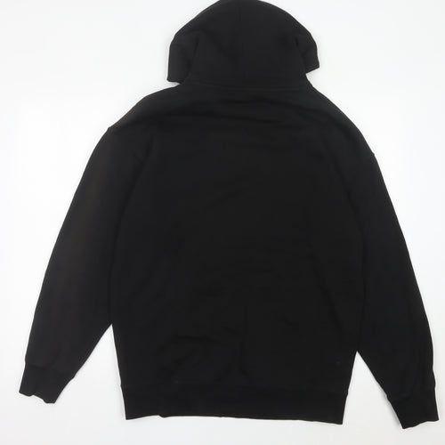 Puma Men’s Black Pullover Hoodie Size M Logo Fleece Sweatshirt