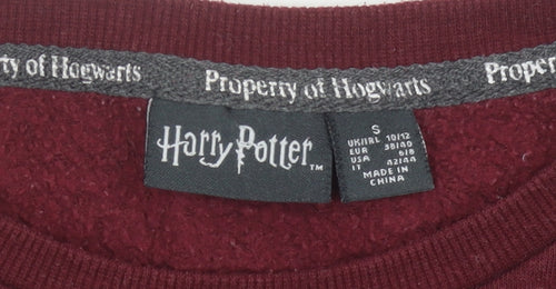 Harry Potter Womens Burgundy Sweatshirt Small UK 10/12 Pullover Crew Neck