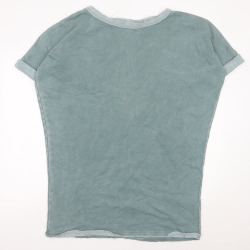 Silence + Noise Women’s Green T-Shirt Dress Size L Cotton Blend
