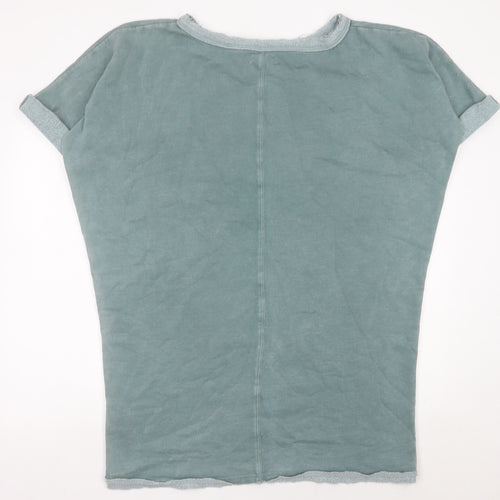 Silence + Noise Women’s Green T-Shirt Dress Size L Cotton Blend