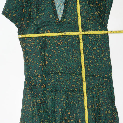 Live Unlimited London Women’s Green Leopard Shift Dress Size 20