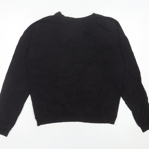 Disney Women’s Black Mickey Mouse Sweatshirt Size 12 Pullover