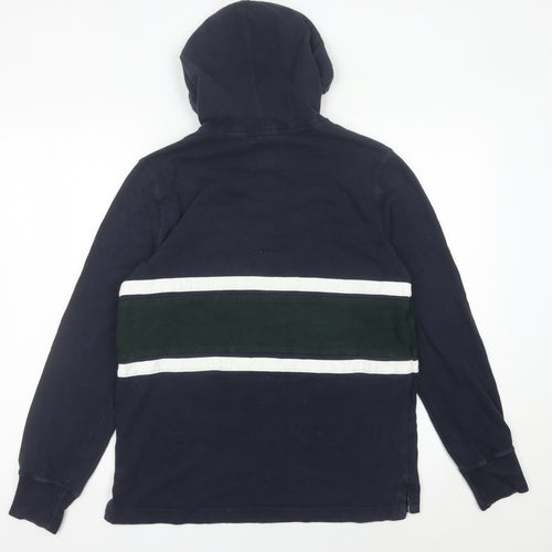 Abercrombie & Fitch Men’s Blue Pullover Hoodie Small Striped Cotton
