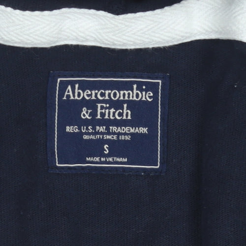 Abercrombie & Fitch Men’s Blue Pullover Hoodie Small Striped Cotton