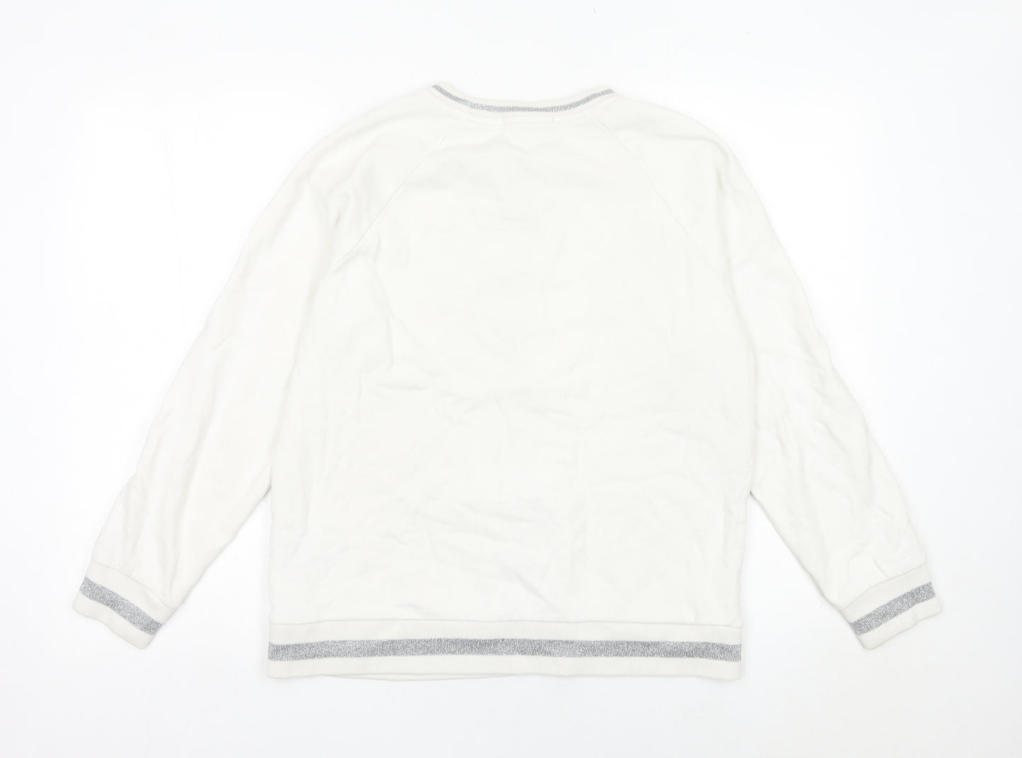Karl Lagerfeld Women’s White Sweatshirt Medium Logo Detail