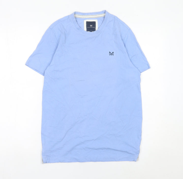 Crew Clothing Company Men's Blue Small Regular Fit Cotton T-Shirt
