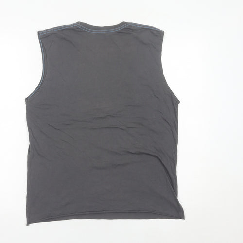Burton Men’s Grey Sleeveless Skull Tribal Graphic T-Shirt Size S