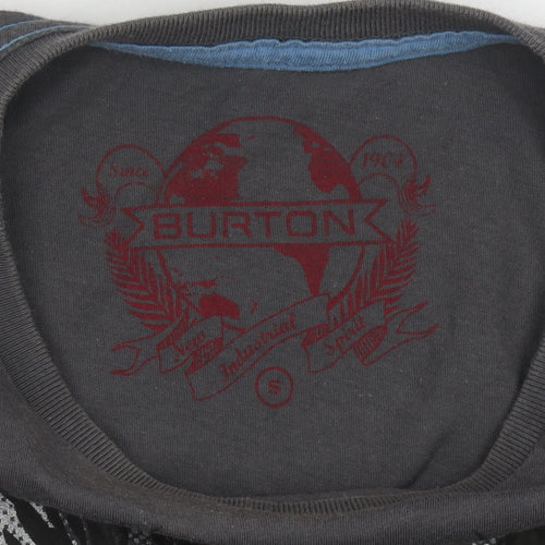 Burton Men’s Grey Sleeveless Skull Tribal Graphic T-Shirt Size S
