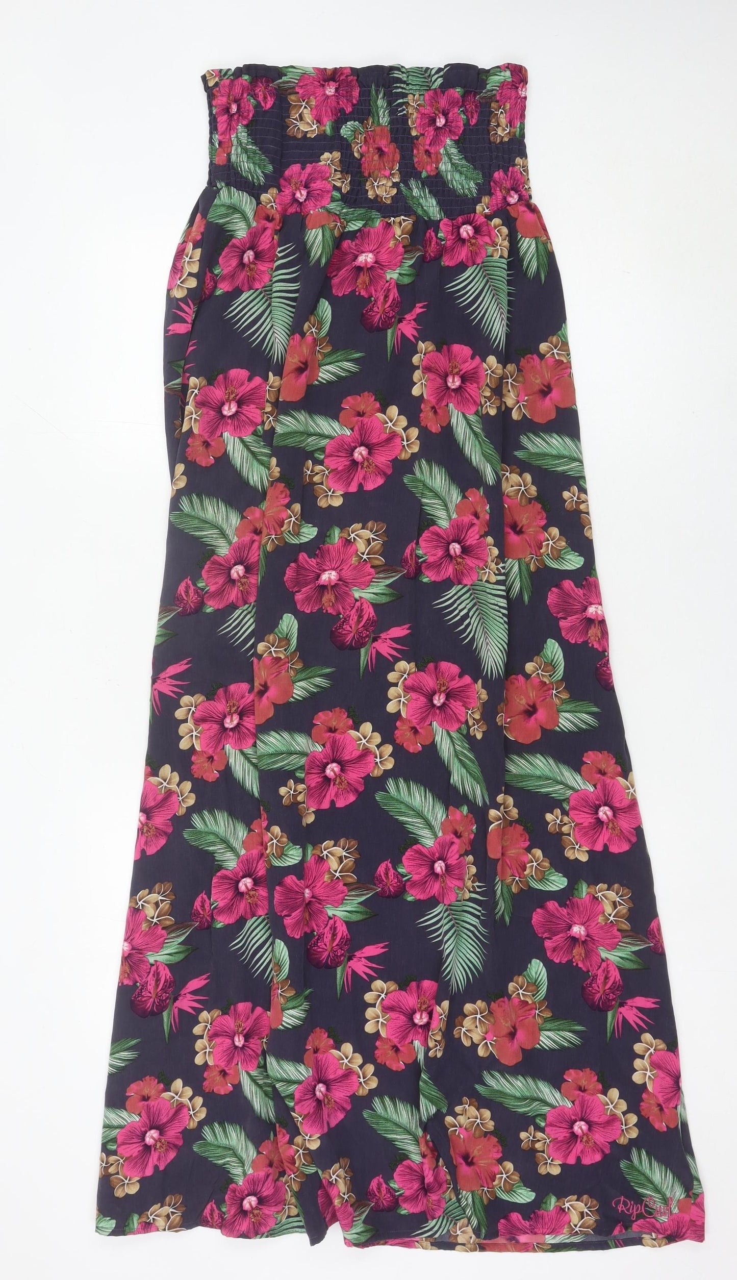 Rip Curl Womens Multicoloured Floral Maxi Dress Size 10 Strapless Summer