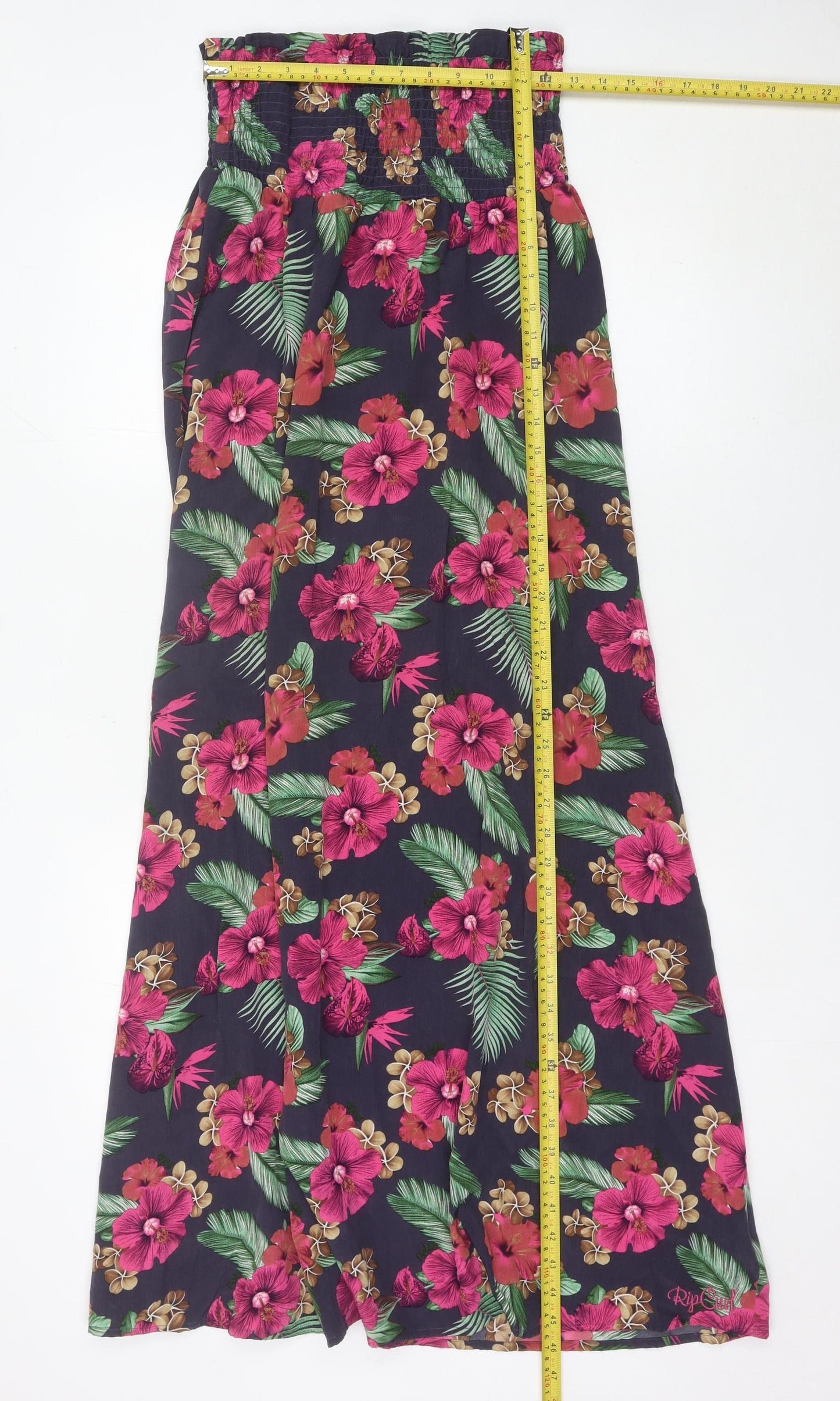 Rip Curl Womens Multicoloured Floral Maxi Dress Size 10 Strapless Summer