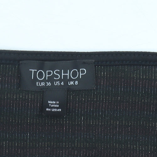 Topshop Women’s Multicoloured Striped Sleeveless Playsuit UK 8
