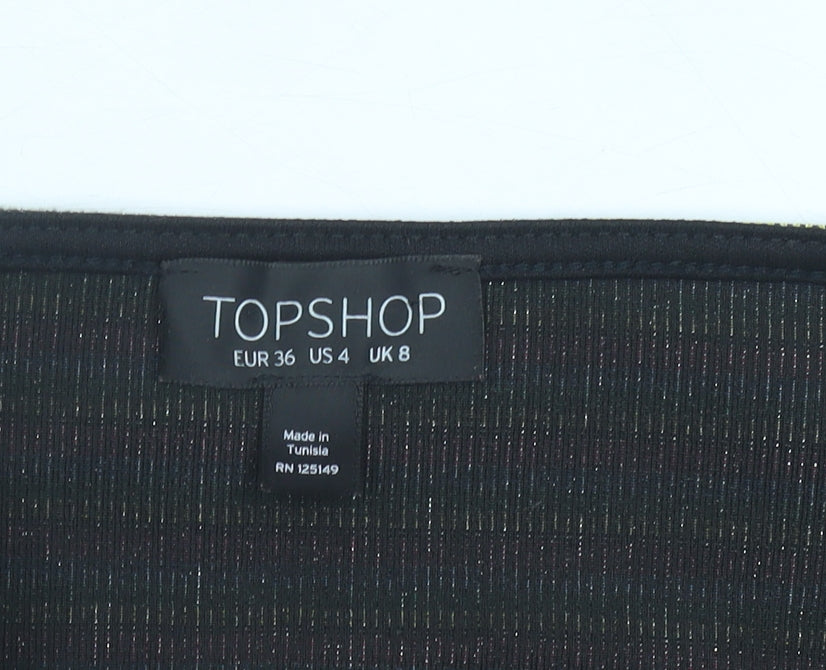 Topshop Women’s Multicoloured Striped Sleeveless Playsuit UK 8