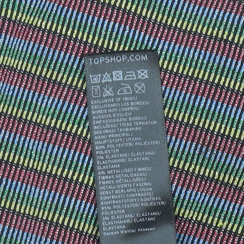 Topshop Women’s Multicoloured Striped Sleeveless Playsuit UK 8