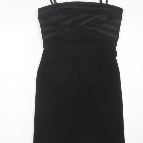 E-vie Womens Black Size 10 Sheath Cocktail Party Dress