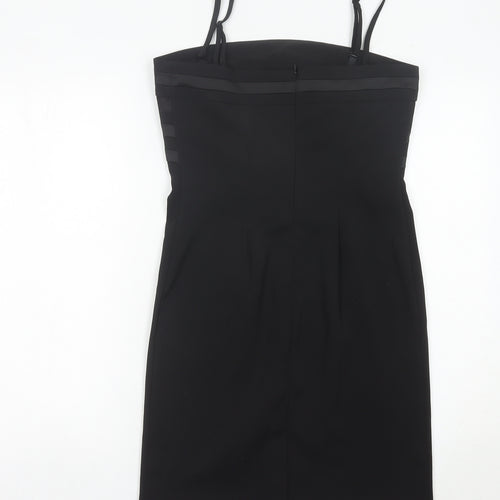 E-vie Womens Black Size 10 Sheath Cocktail Party Dress