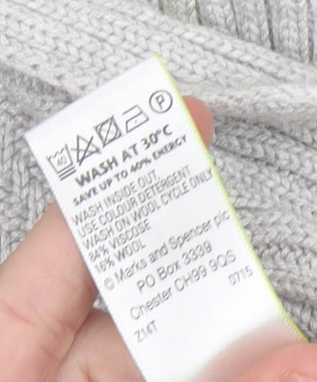 Marks and Spencer Women’s Grey Knitted Cardigan Size M