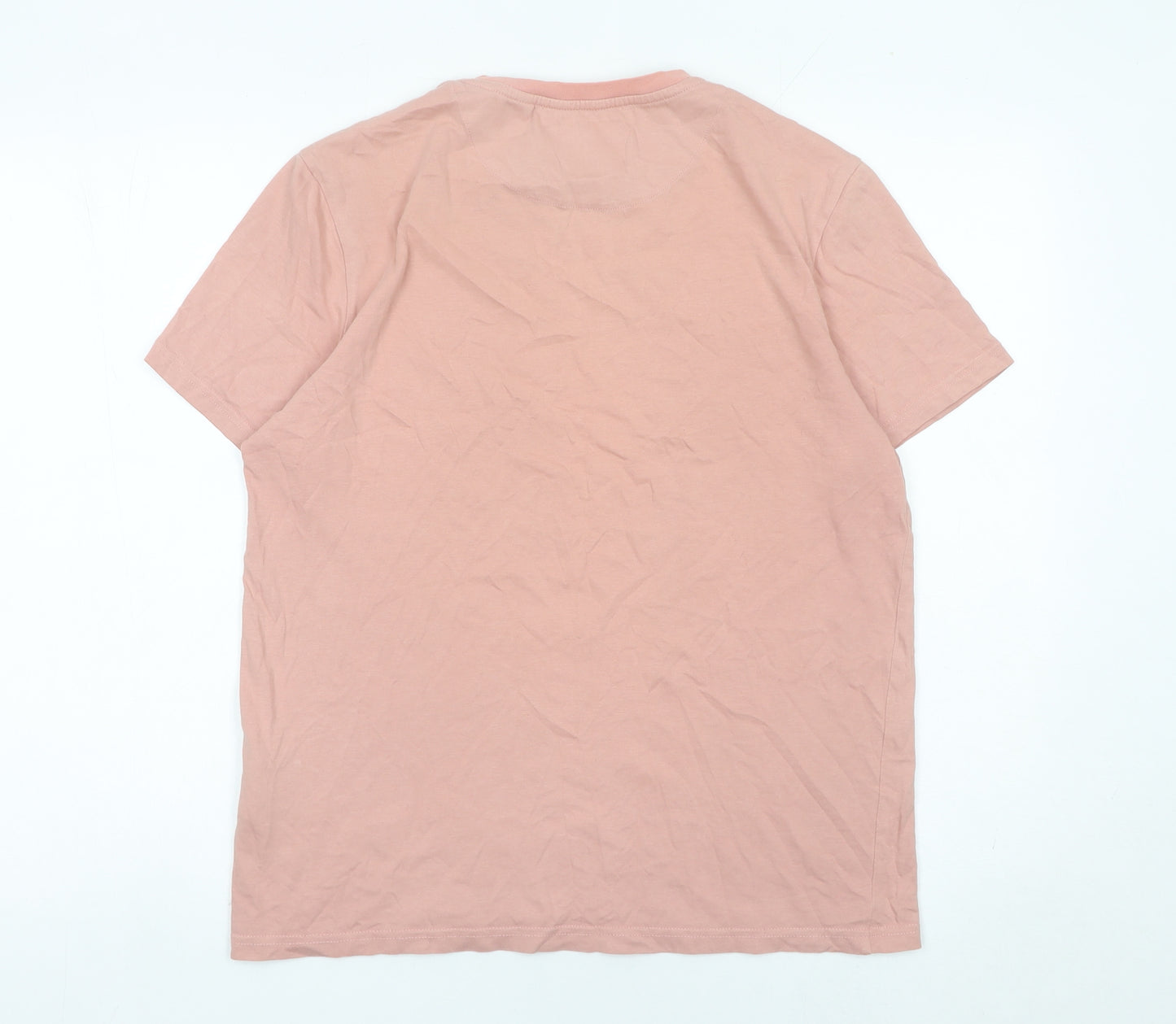 Lyle & Scott Men's Pink Cotton Logo T-Shirt Size M Casual Crew Neck