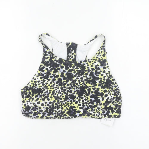 Next Womens Multicoloured Sports Bra UK 16 Racerback Zip Front