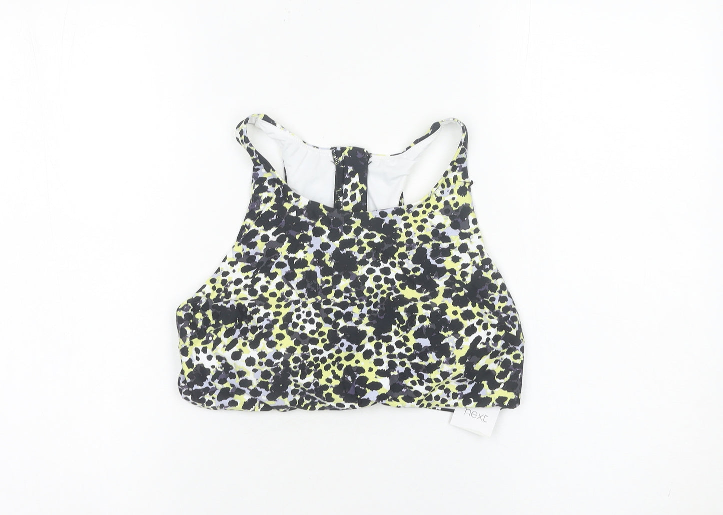 Next Womens Multicoloured Sports Bra UK 16 Racerback Zip Front