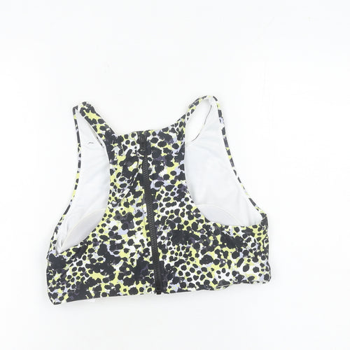Next Womens Multicoloured Sports Bra UK 16 Racerback Zip Front