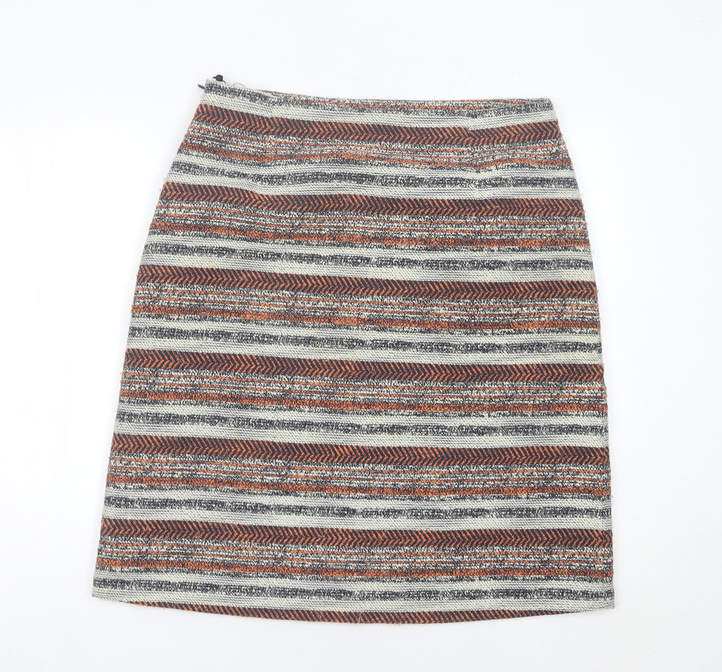 Bonmarché Women’s Multicoloured Striped Knee Length Pencil Skirt Size 14