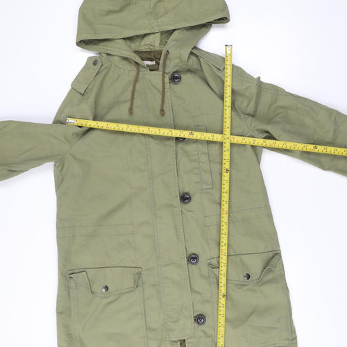 Gap Men’s Green Parka Jacket M Hooded Cotton Casual Workwear