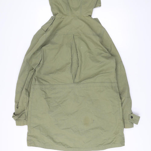 Gap Men’s Green Parka Jacket M Hooded Cotton Casual Workwear