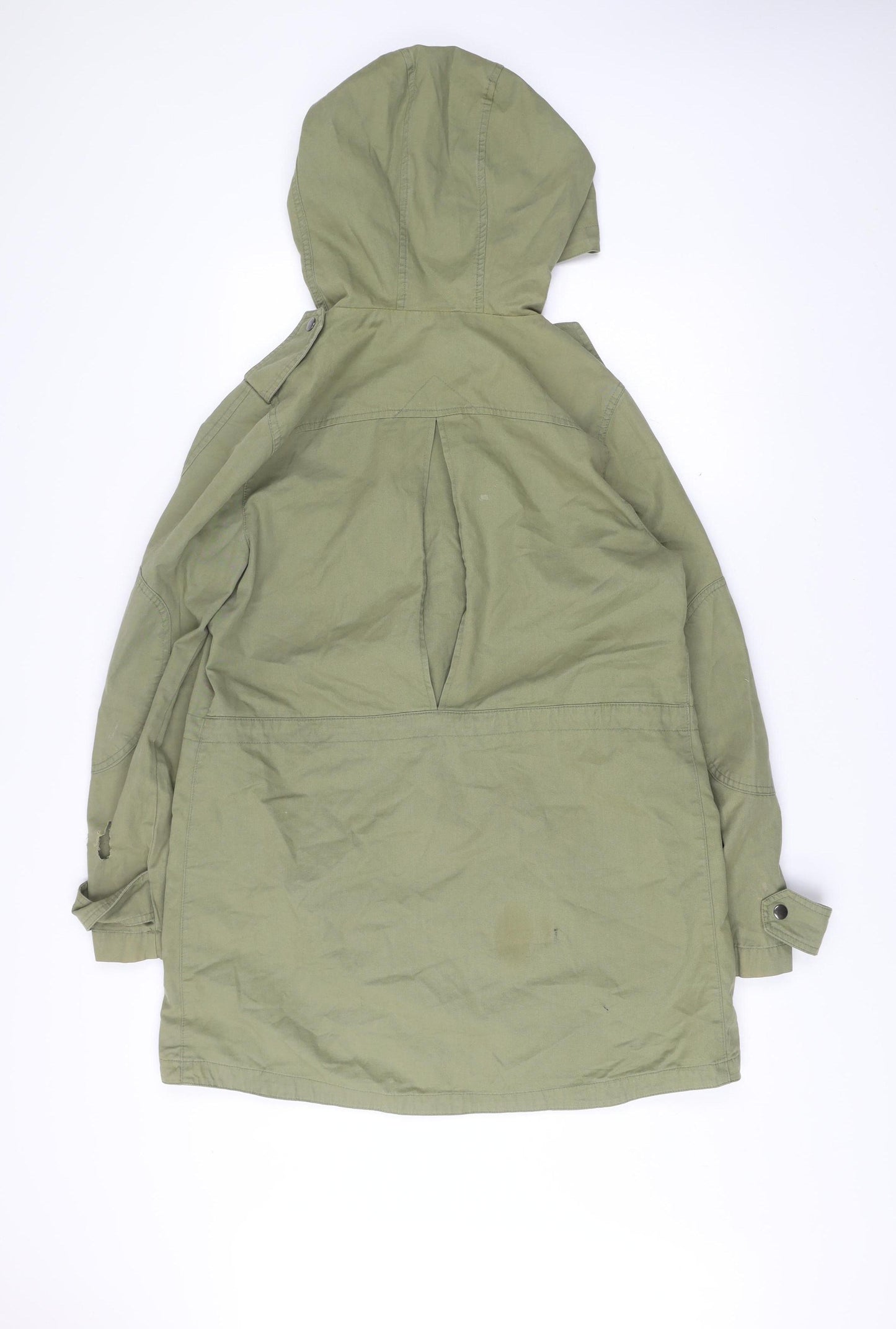 Gap Men’s Green Parka Jacket M Hooded Cotton Casual Workwear