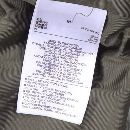 Gap Men’s Green Parka Jacket M Hooded Cotton Casual Workwear