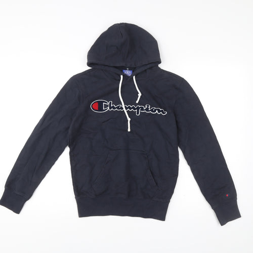 Champion Men’s XS Navy Hoodie Pullover Logo Embroidered Cotton