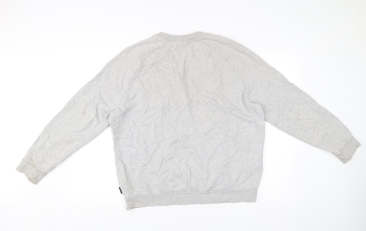 Calvin Klein Mens Grey Medium Crew Neck Sweatshirt Embroidered Logo