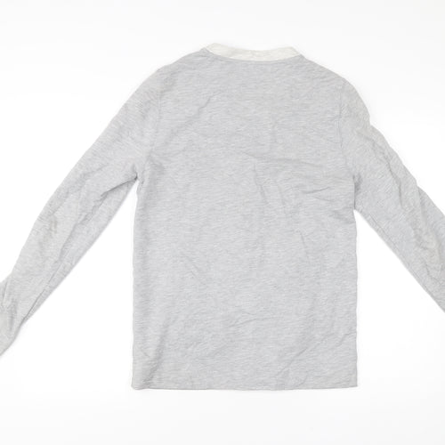 ASOS Men’s Grey Cotton Cardigan S V-Neck Button Casual Workwear