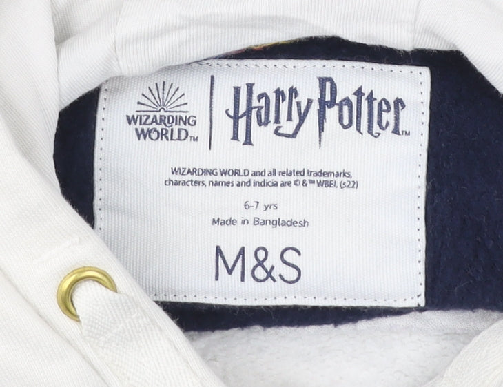 Marks and Spencer Girls Harry Potter Quidditch Hoodie 6-7Y Multicoloured Pullover