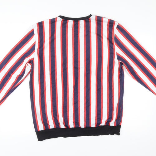 Religion London Mens Striped Multicoloured Pullover Sweatshirt Size M