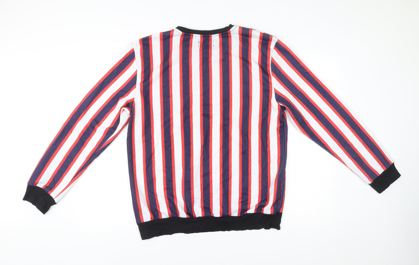 Religion London Mens Striped Multicoloured Pullover Sweatshirt Size M