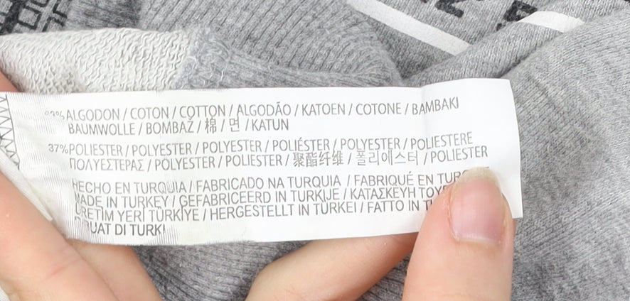 Pull&Bear Men's Grey Graphic NY Sweatshirt Size M Regular Fit