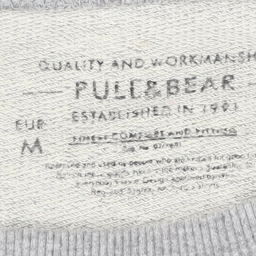 Pull&Bear Men's Grey Graphic NY Sweatshirt Size M Regular Fit