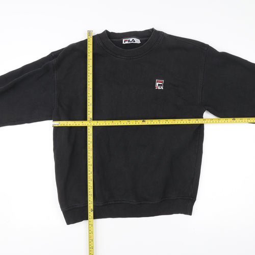 FILA Mens Black M Sweatshirt Pullover Crew Neck Long Sleeve Sportswear