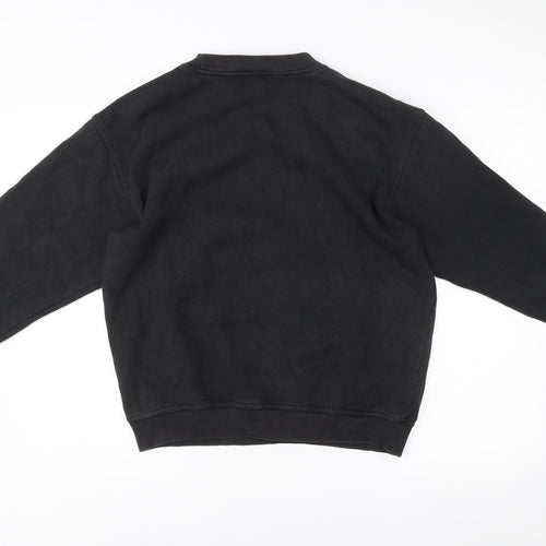 FILA Mens Black M Sweatshirt Pullover Crew Neck Long Sleeve Sportswear