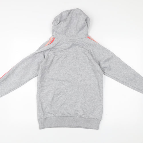 Lonsdale Teens Grey Pullover Hoodie Size 8 Logo Sportswear
