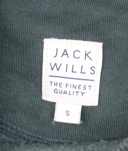 Jack Wills Men’s Green Logo Sweatshirt Pullover Crew Neck Size S