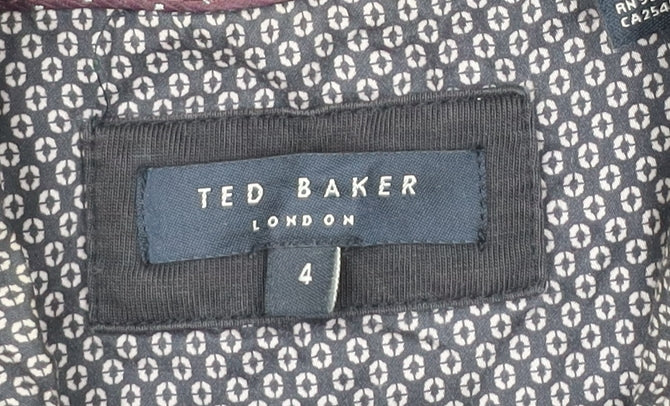 Ted Baker Men’s Black L Jacket Cotton Blend Full Zip Stand Collar